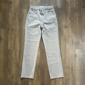 Abercrombie 90s Straight Ultra High Rise Jeans Size 27/4 Oat Beige Neutral NWOT